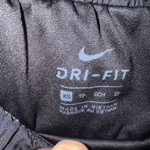 Nike Women's Dark Gray and Black Athletic Shorts - Picture 2 of 3